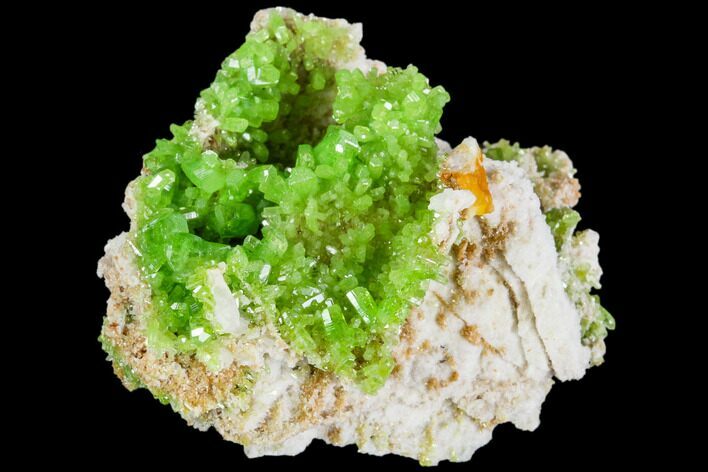 Vibrant Green Pyromorphite Crystal Cluster - China #112209